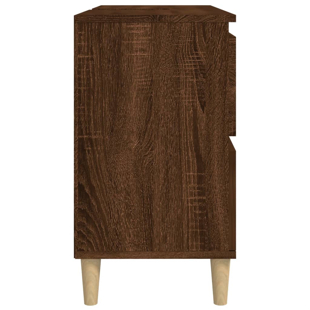 vidaXL Skříňka pod umyvadlo hnědý dub 80 x 33 x 60 cm kompozitní dřevo