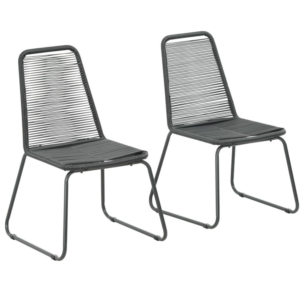 vidaXL Zahradní židle 2 ks polyratan černé