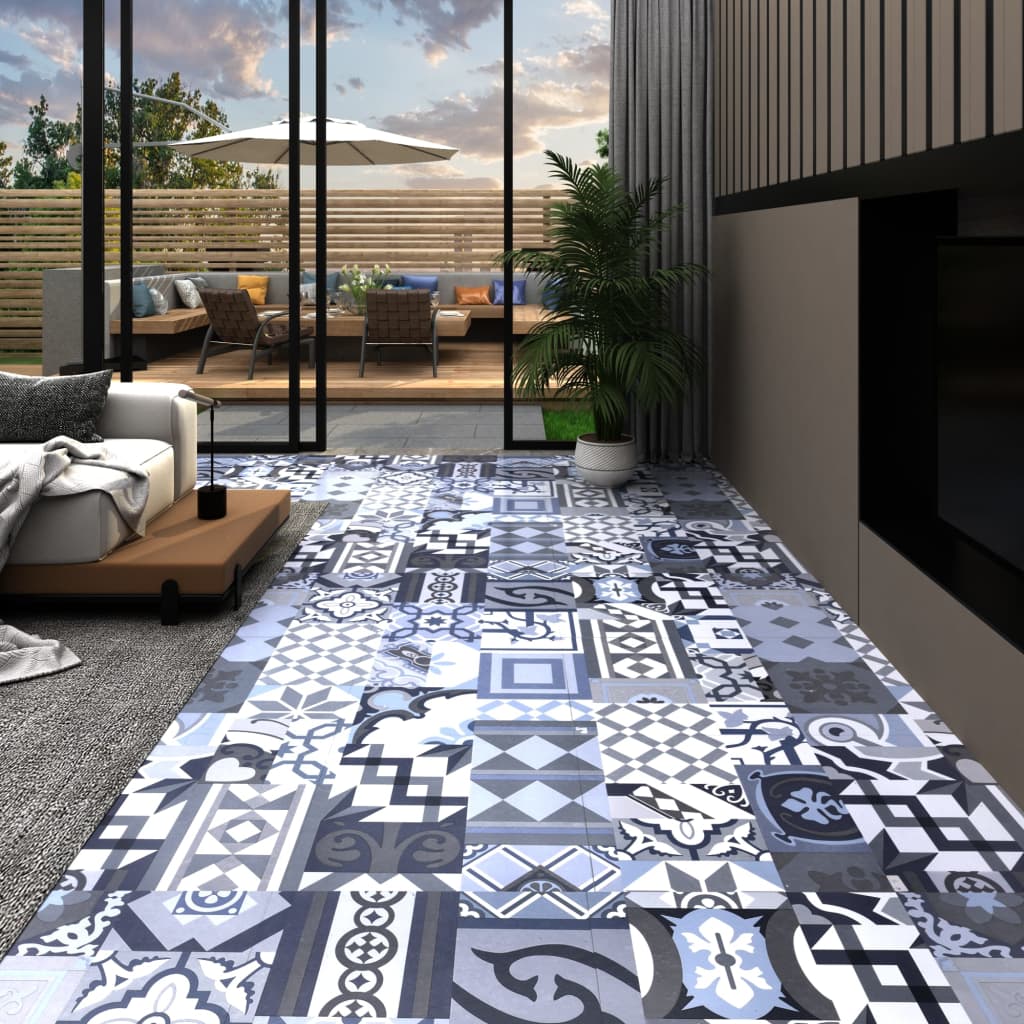vidaXL Podlahová krytina PVC samolepicí 5,11 m² barvený vzor