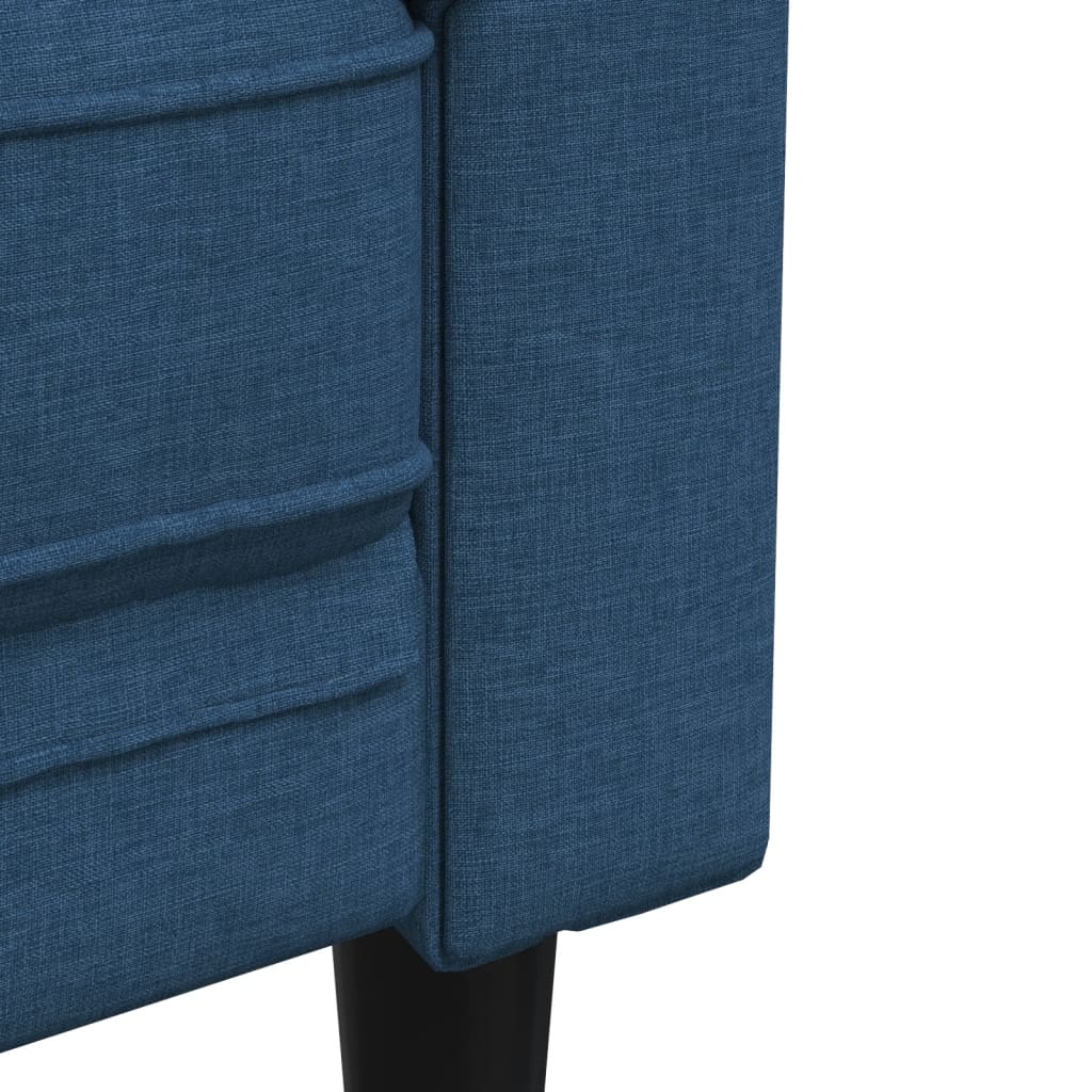 vidaXL Chesterfield pohovka 2místná modrá textil