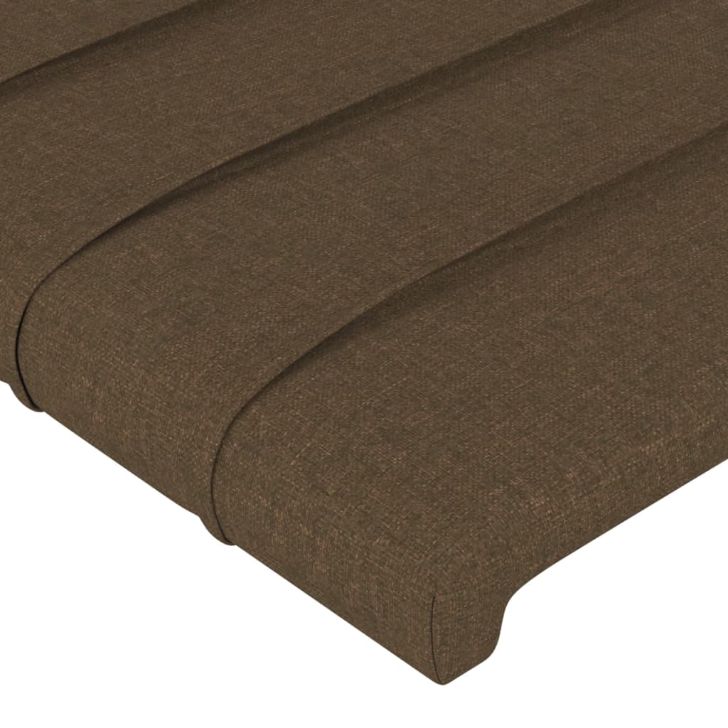 vidaXL Rám postele s čelem tmavě hnědý 180x200 cm textil