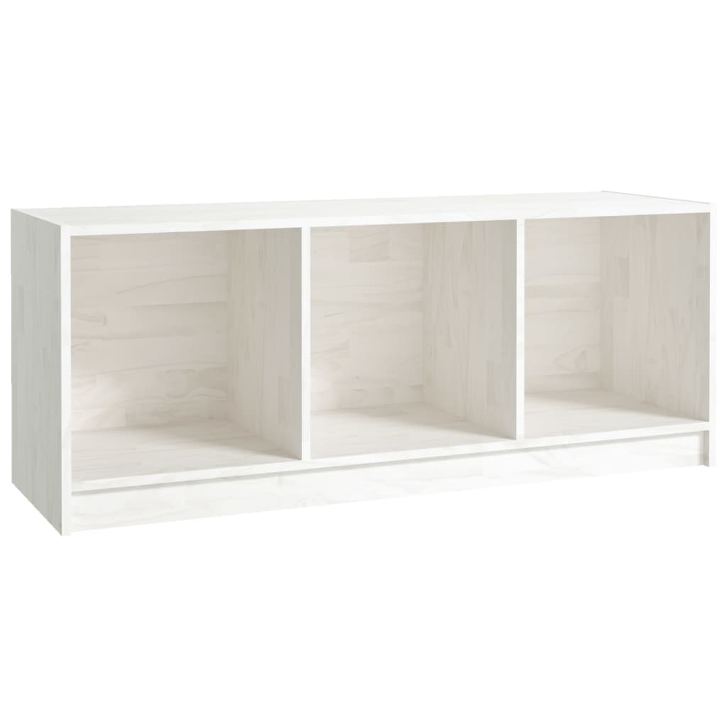 vidaXL TV stolek bílý 104 x 33 x 41 cm masivní borové dřevo