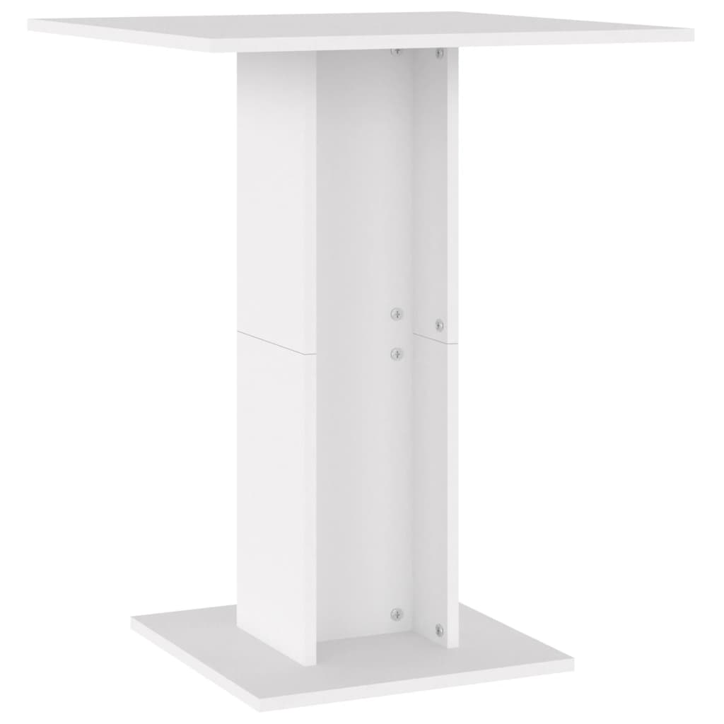 vidaXL Bistro stolek bílý 60 x 60 x 75 cm dřevotříska