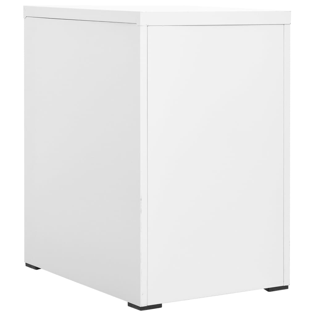 vidaXL Kancelářská skříň bílá 46 x 62 x 72,5 cm ocel