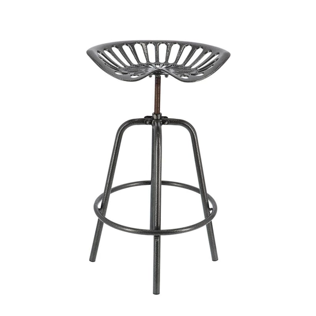 Esschert Design Barová stolička traktorové sedátko šedá