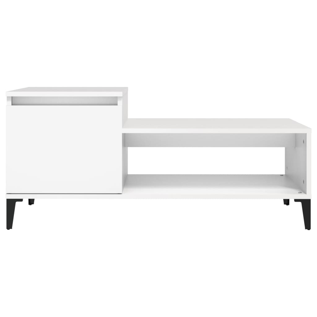 vidaXL Konferenční stolek bílý 100 x 50 x 45 cm kompozitní dřevo