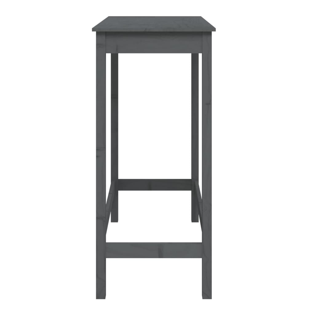vidaXL Barový stolek šedý 100 x 50 x 110 cm masivní borové dřevo