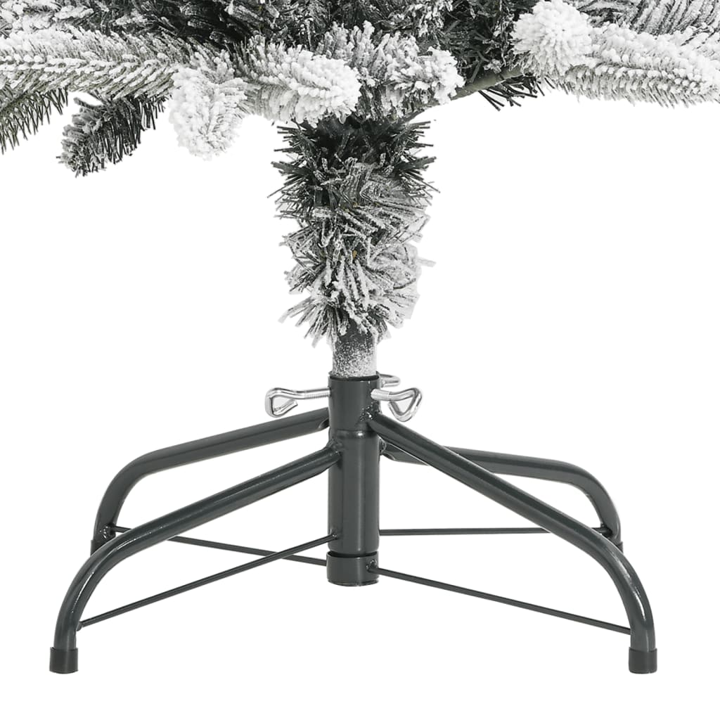 vidaXL Umělý úzký vánoční stromek se sněhem 120 cm PVC a PE