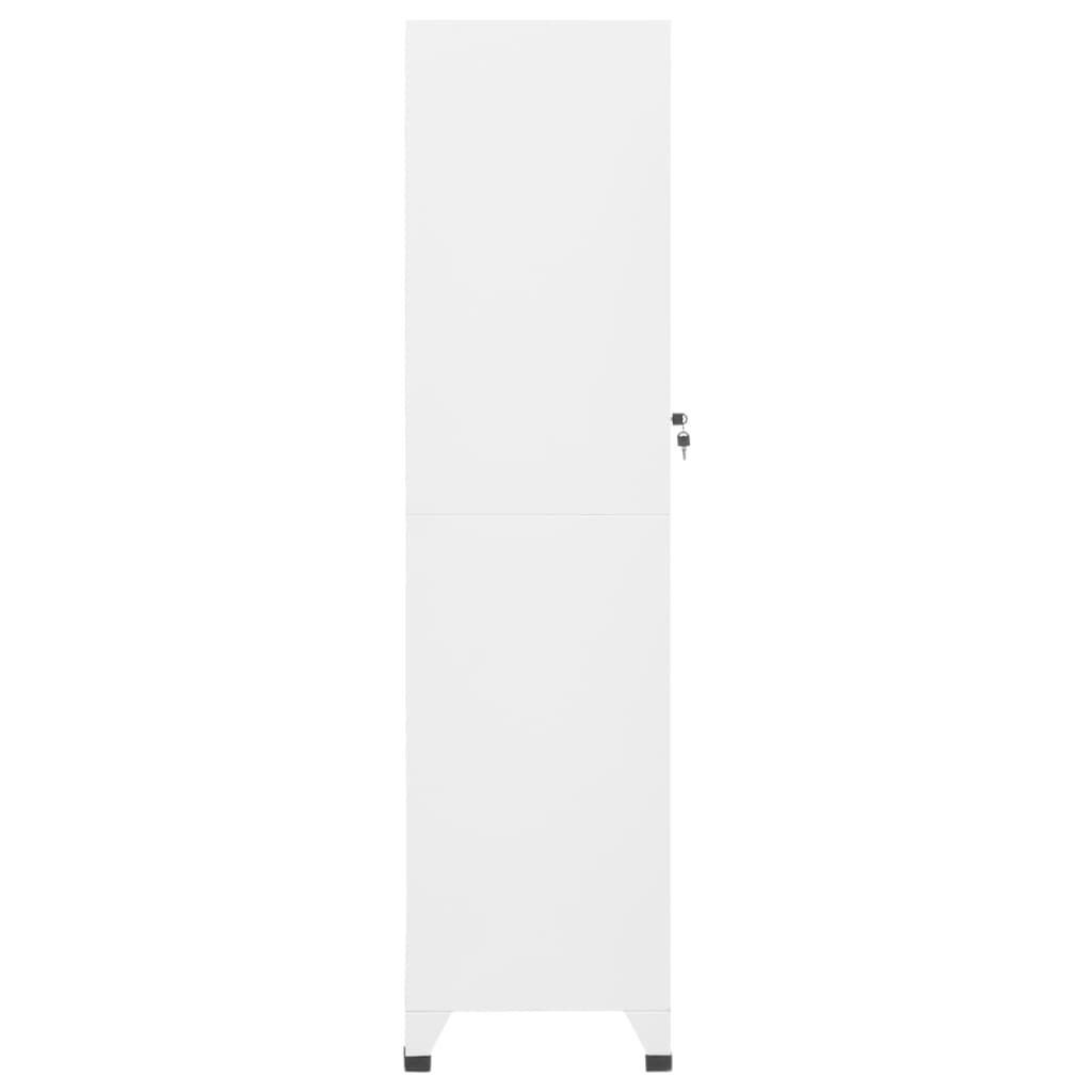 vidaXL Uzamykatelná skříň bílá 38 x 45 x 180 cm ocel