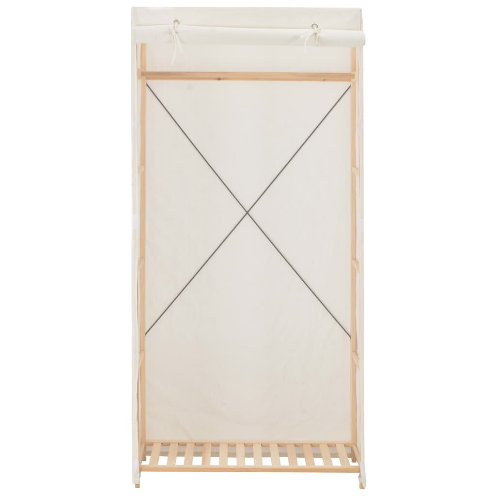 vidaXL Šatní skříň bílá 79 x 40 x 170 cm textil