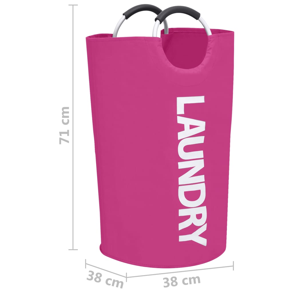 vidaXL Koš na třídění prádla 2 ks růžový