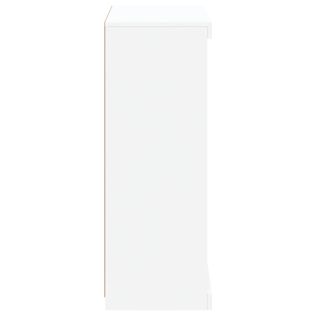 vidaXL Příborník s LED osvětlením bílý 60,5 x 37 x 100 cm