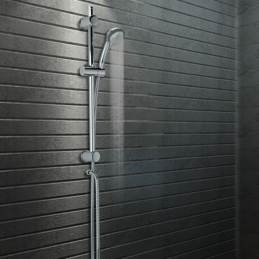 vidaXL Sprchová tyč s držákem na ruční sprchu 76 cm