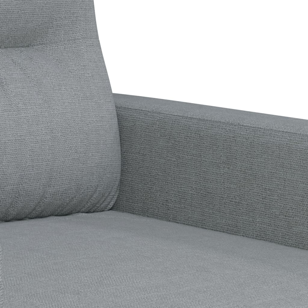 vidaXL 3dílná sedací souprava s poduškami světle šedá textil