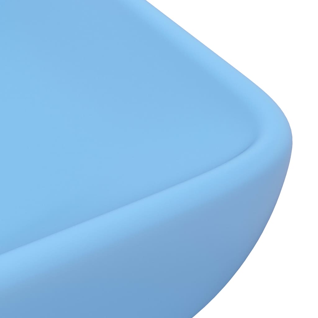 vidaXL Luxusní umyvadlo obdélníkové matné světle modré 71 x 38 cm