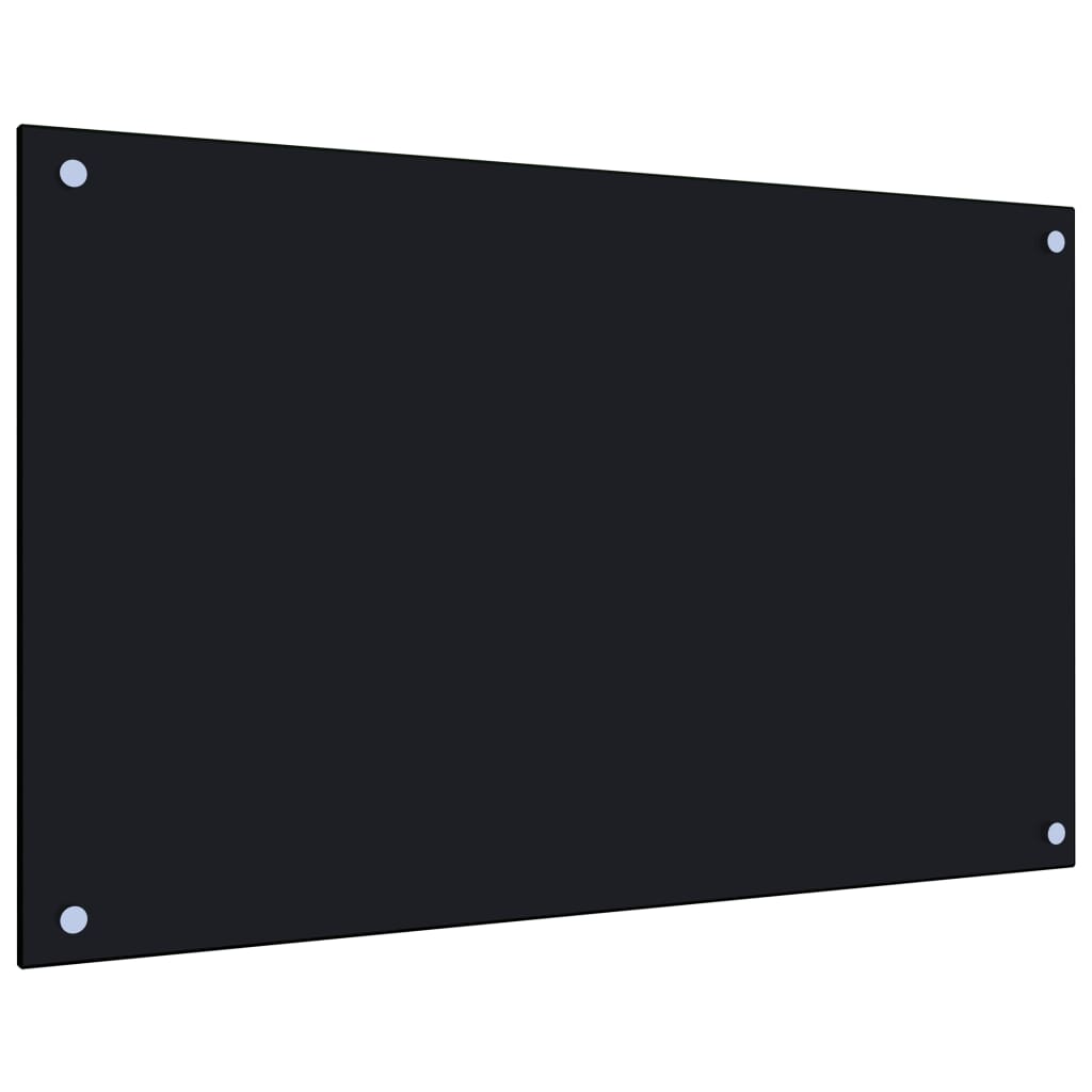 vidaXL Kuchyňský panel černý 80 x 50 cm tvrzené sklo