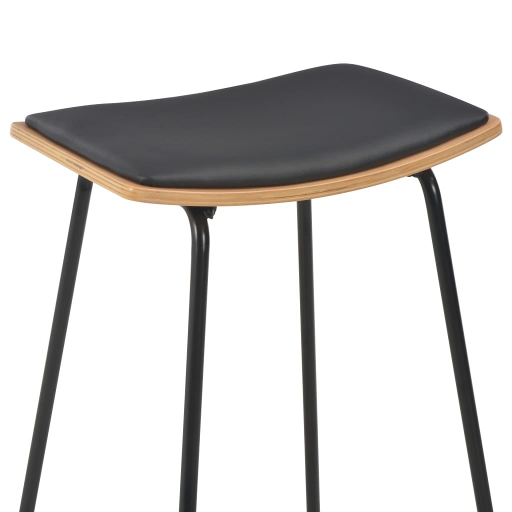 vidaXL Barové stoličky 6 ks černé umělá kůže
