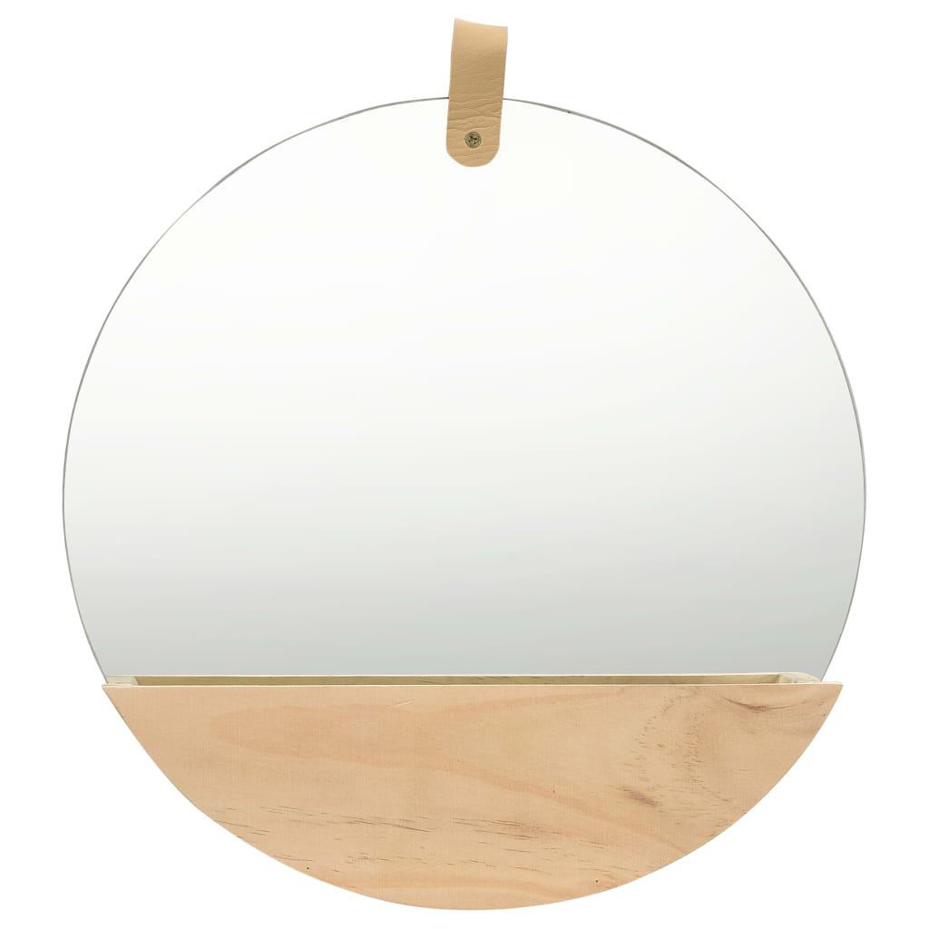 vidaXL Nástěnné zrcadlo masivní borovice 35 cm