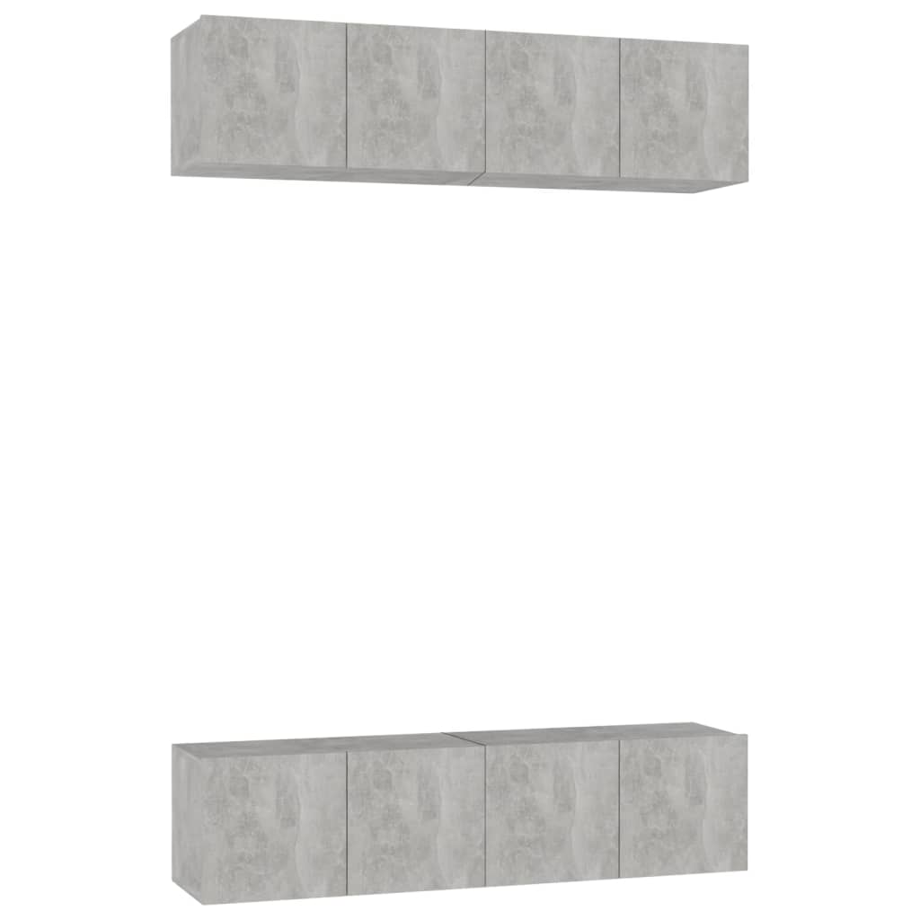 vidaXL TV skříňky 4 ks betonově šedé 60 x 30 x 30 cm kompozitní dřevo