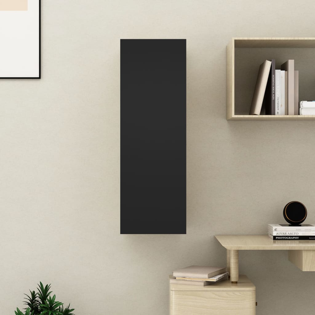 vidaXL TV stolek černý 30,5 x 30 x 90 cm dřevotříska