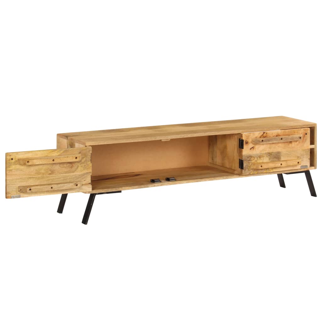 vidaXL TV stolek masivní mangovníkové dřevo 140 x 30 x 40 cm