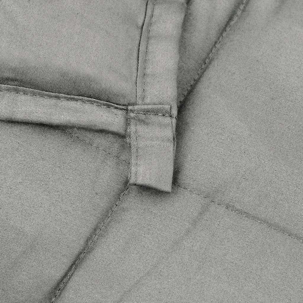 vidaXL Zátěžová deka šedá 120 x 180 cm 9 kg textil