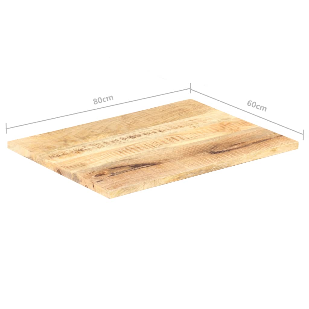 vidaXL Stolní deska masivní mangovníkové dřevo 25–27 mm 80 x 60 cm
