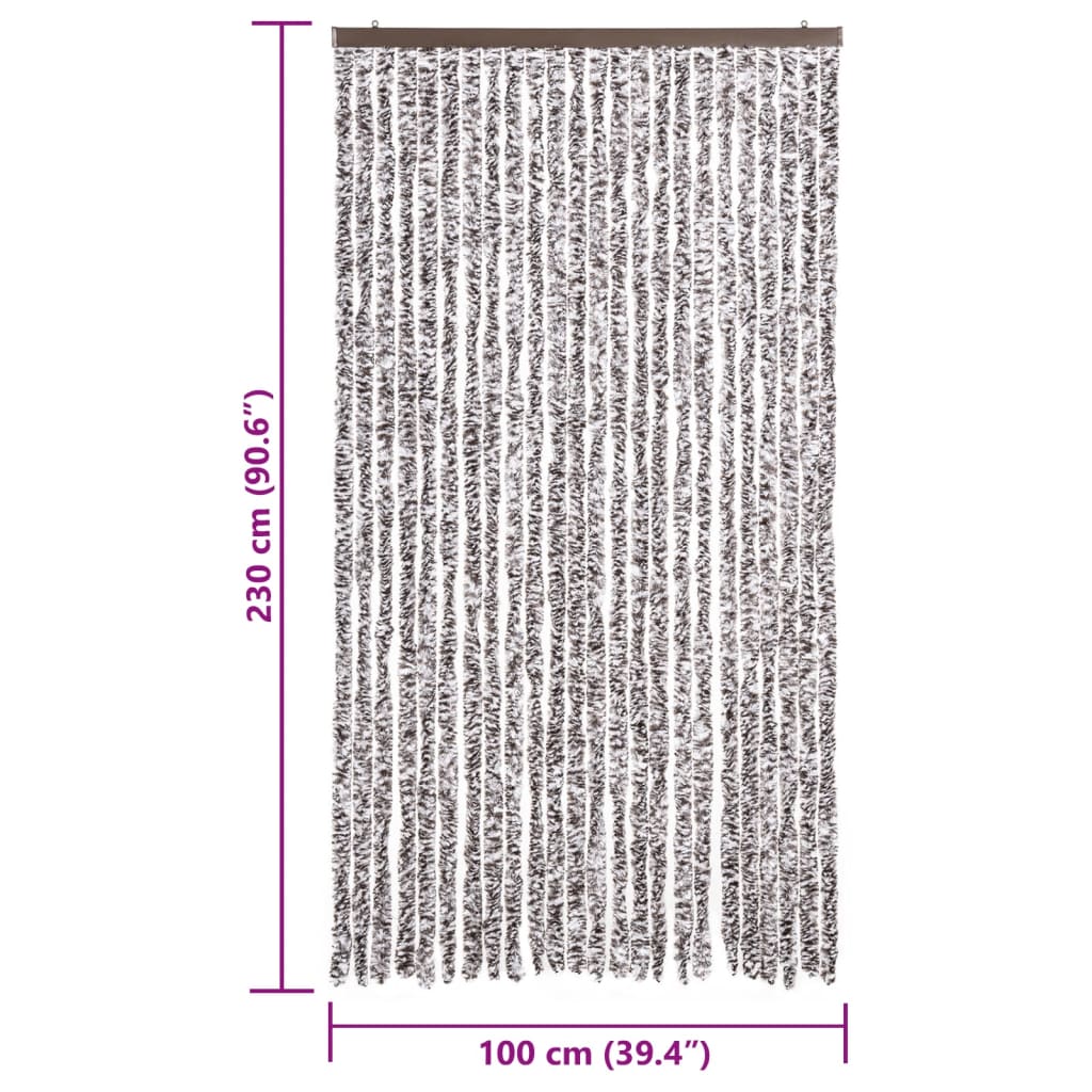 vidaXL Závěs proti hmyzu hnědý a béžový 100 x 230 cm žinylka