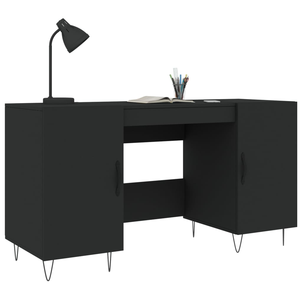 vidaXL Psací stůl černý 140 x 50 x 75 cm kompozitní dřevo