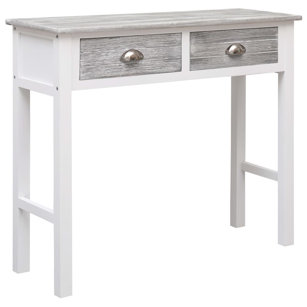 vidaXL Konzolový stolek šedý 90 x 30 x 77 cm dřevo
