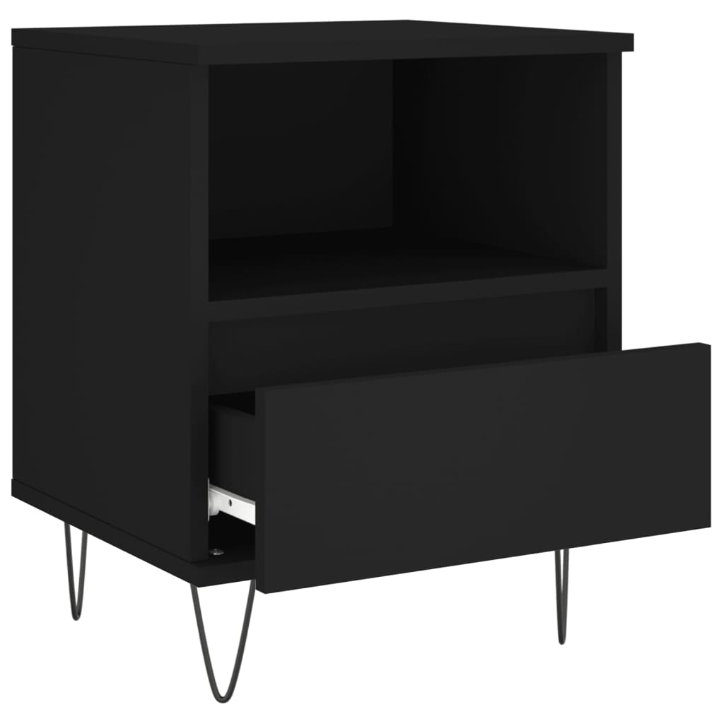vidaXL Noční stolek černá 40x35x50 cm kompozitní dřevo