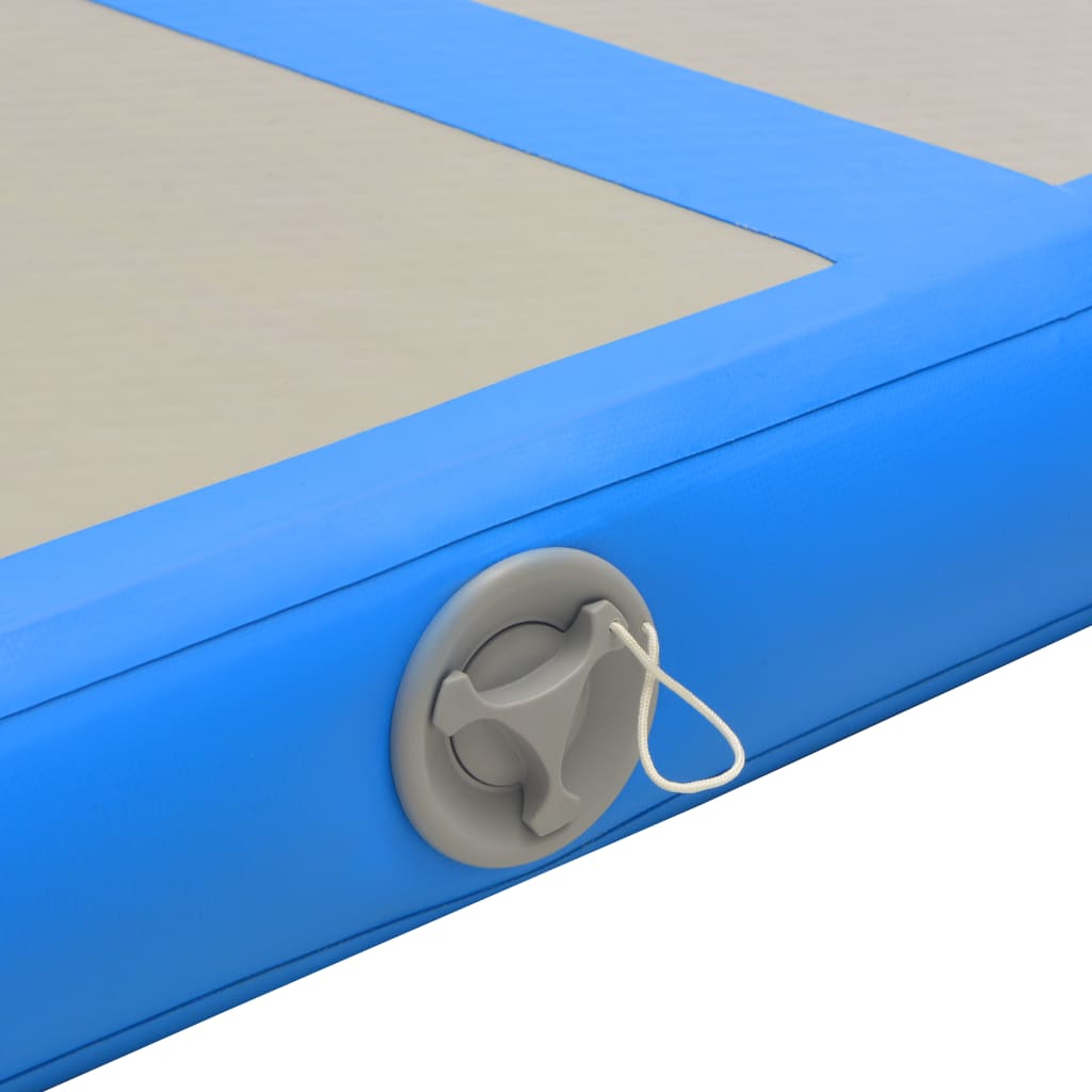 vidaXL Nafukovací cvičební podložka s pumpou 700x100x10 cm PVC modrá