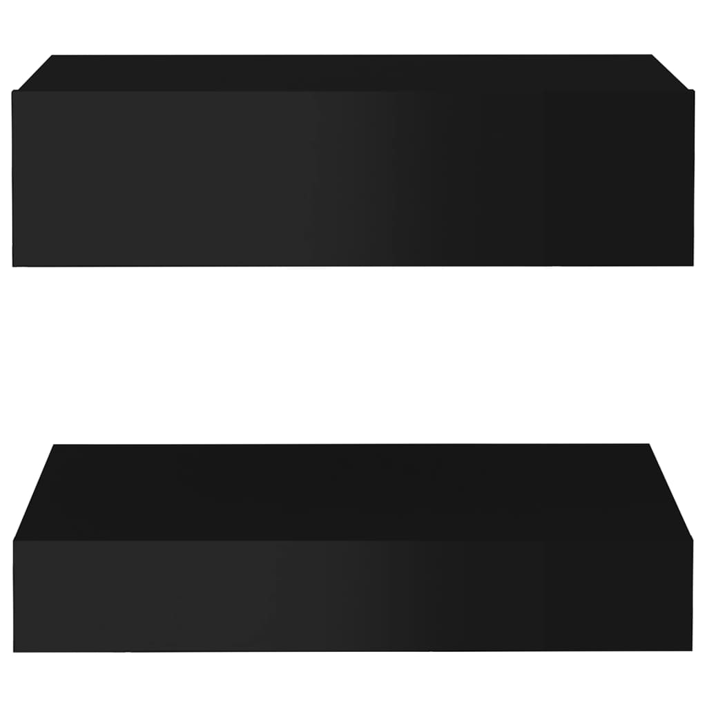 vidaXL Noční stolky 2 ks černé s vysokým leskem 60x35 cm dřevotříska