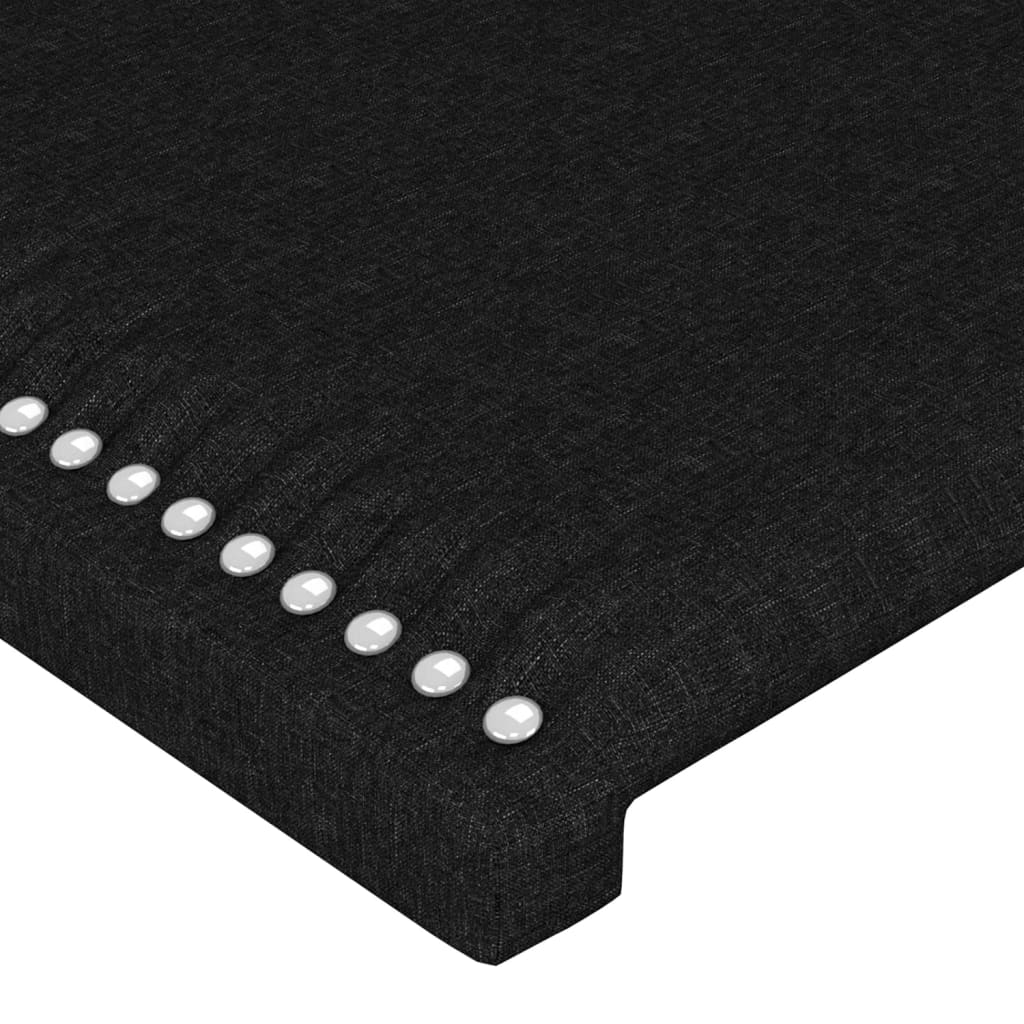 vidaXL Rám postele s čelem černý 90x190 cm textil