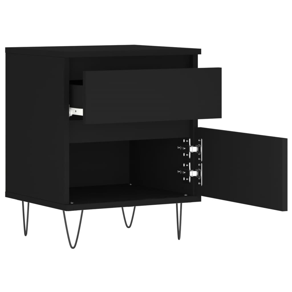 vidaXL Noční stolky 2 ks černé 40 x 35 x 50 cm kompozitní dřevo