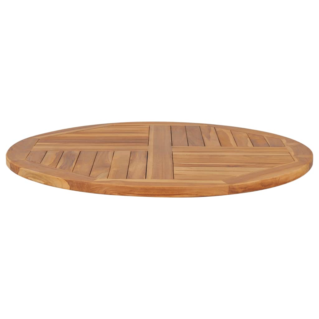 vidaXL Stolní deska masivní teakové dřevo kulatá 2,5 cm 90 cm