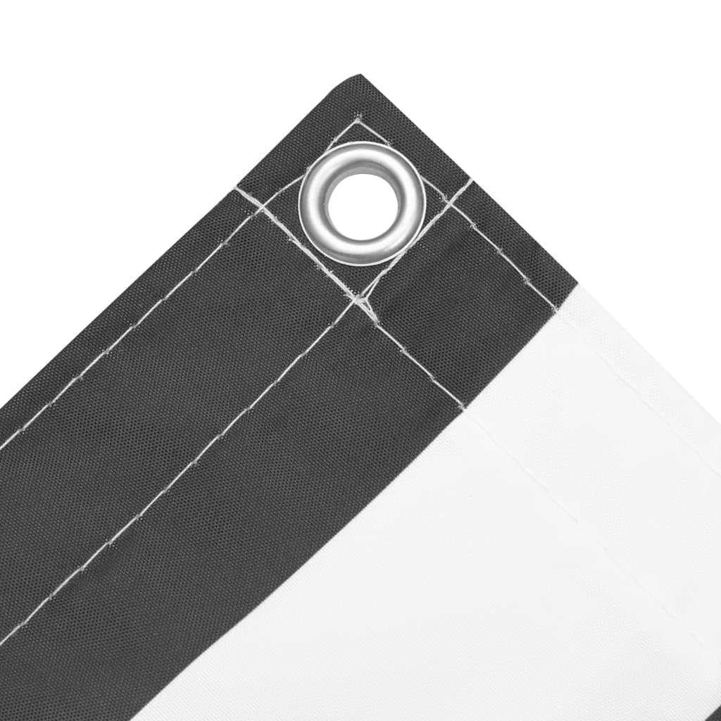 vidaXL Balkónová zástěna antracitová a bílá 120x500 cm oxfordská látka