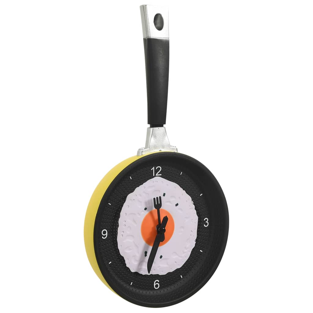 vidaXL Nástěnné hodiny se smaženým vejcem a pánví 18,8 cm