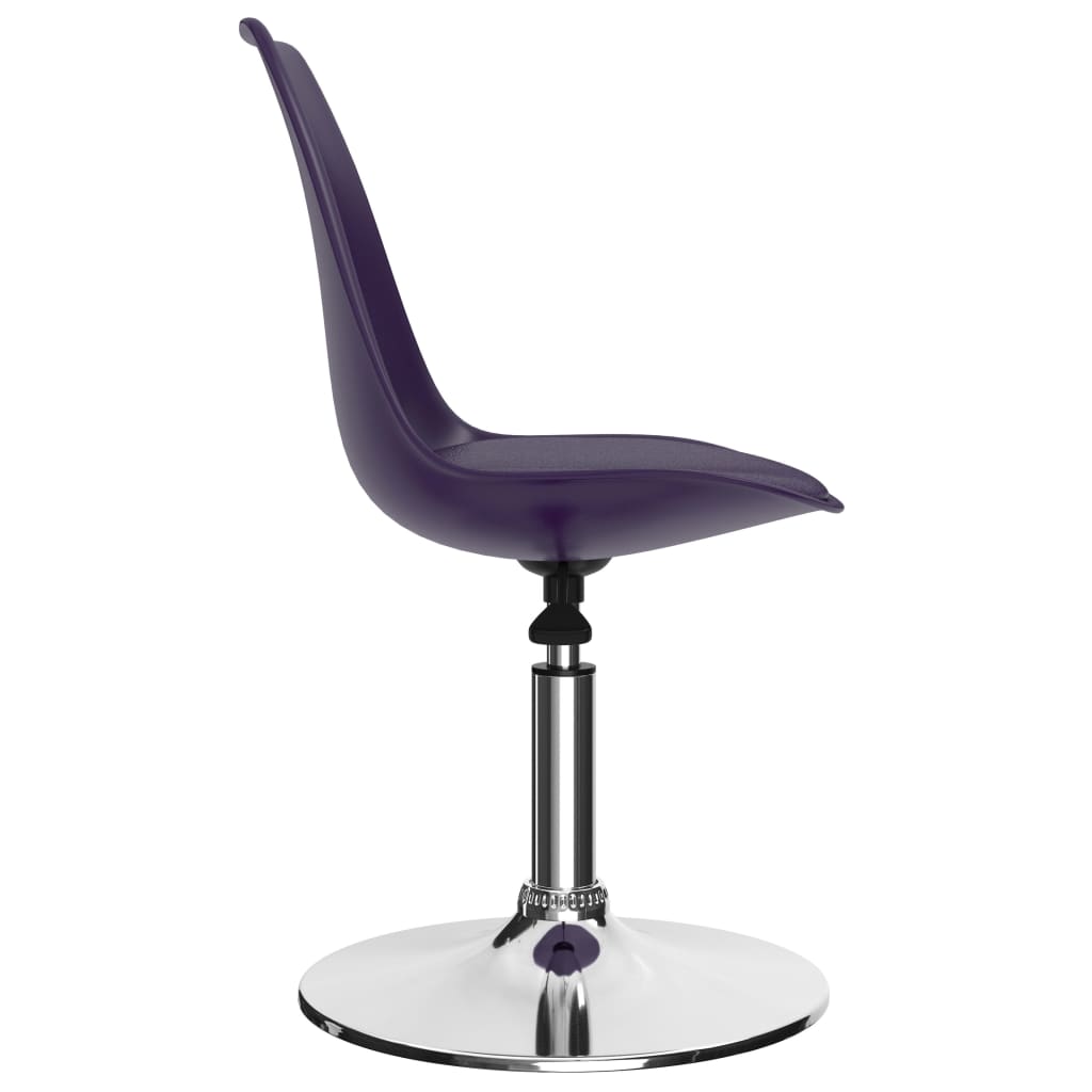 vidaXL Otočné jídelní židle 2 ks lila umělá kůže