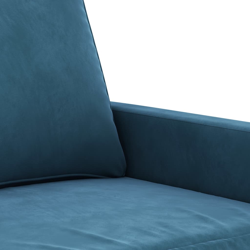 vidaXL 2dílná sedací souprava s poduškami modrá samet