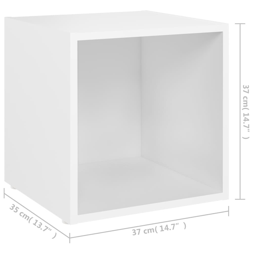 vidaXL TV stolky 2 ks bílé 37 x 35 x 37 cm dřevotříska