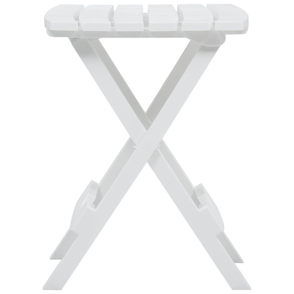 vidaXL Skládací zahradní stůl 45,5 x 38,5 x 50 cm bílý