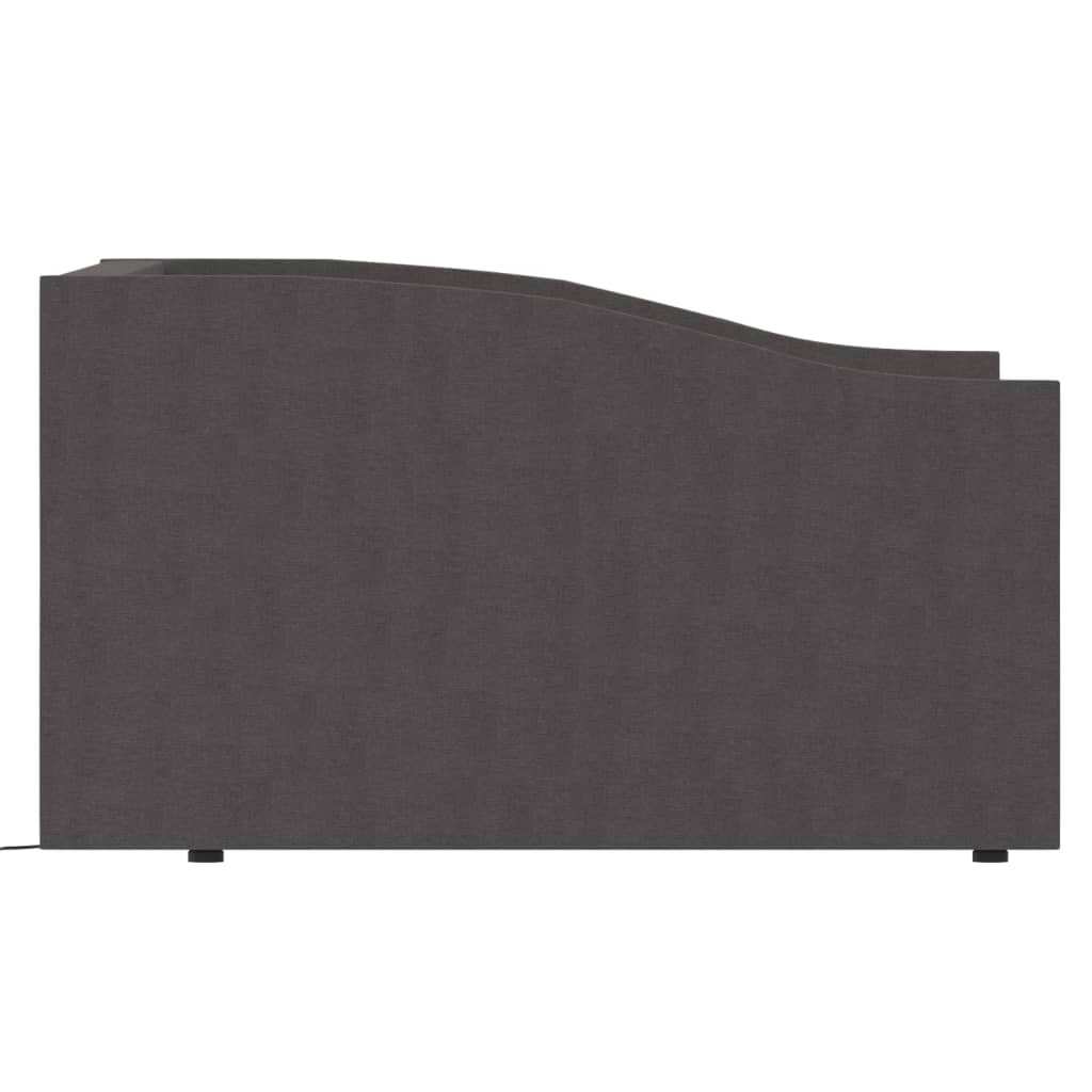 vidaXL Válenda s matrací a USB tmavě šedá textil 90 x 200 cm