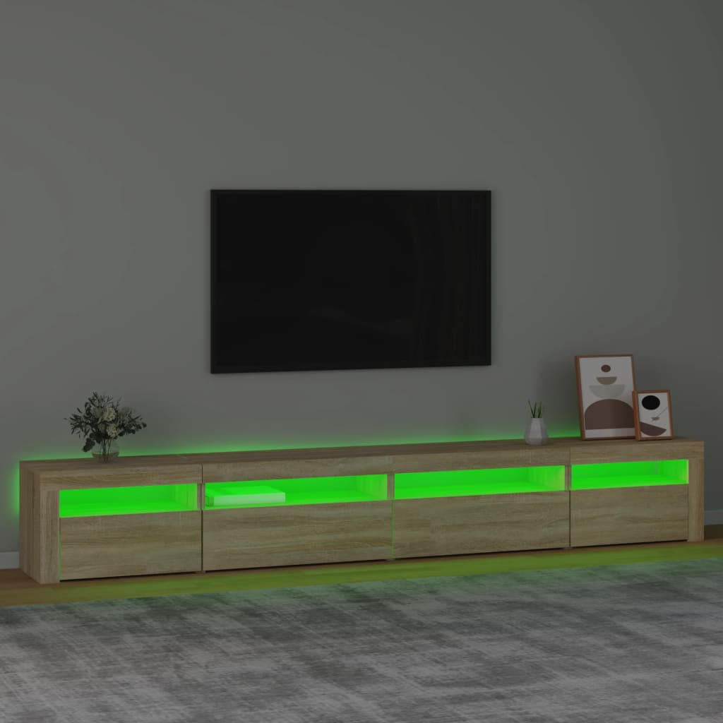 vidaXL TV skříňka s LED osvětlením dub sonoma 270 x 35 x 40 cm