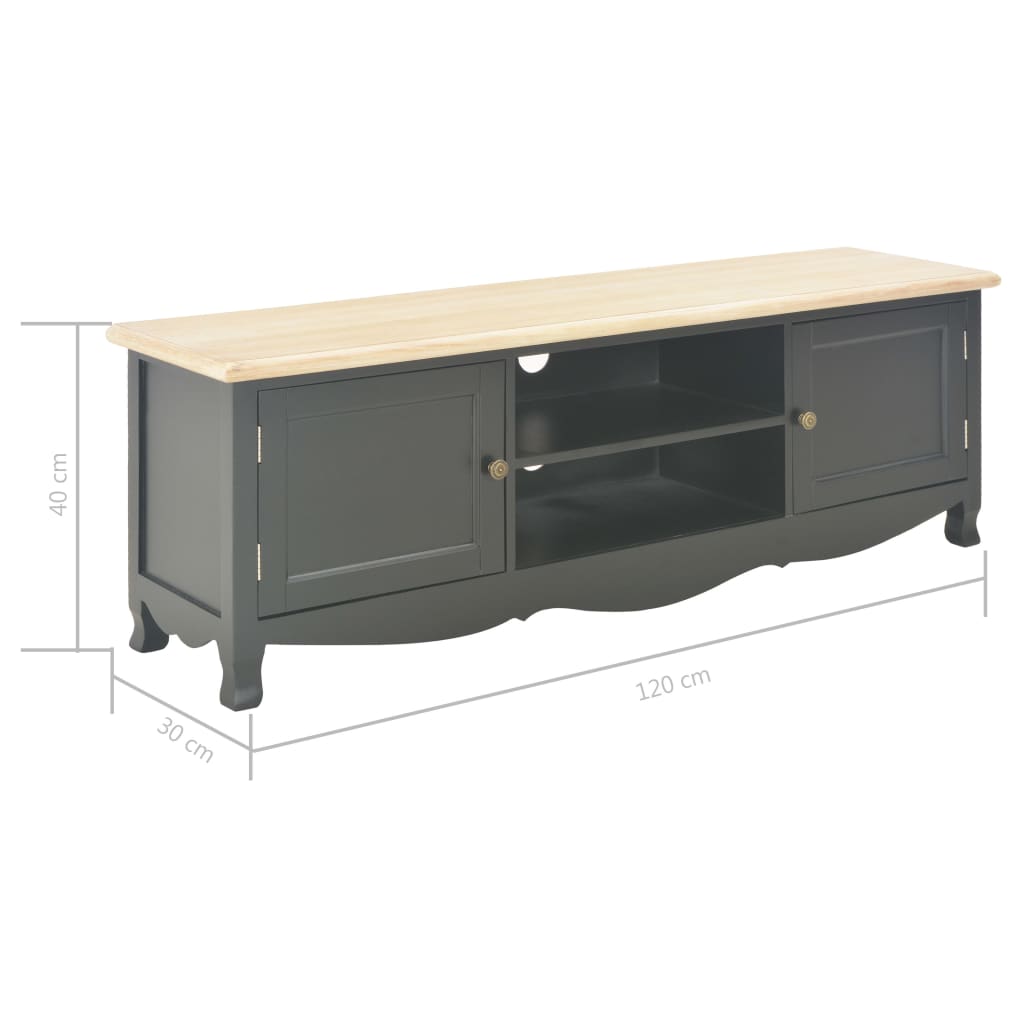 vidaXL TV stolek černý 120 x 30 x 40 cm dřevo