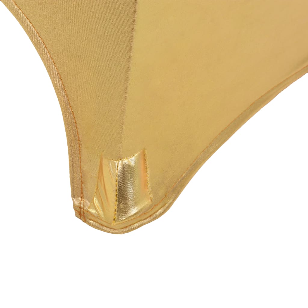 vidaXL 2 ks Elastické návleky na stůl zlaté 80 cm