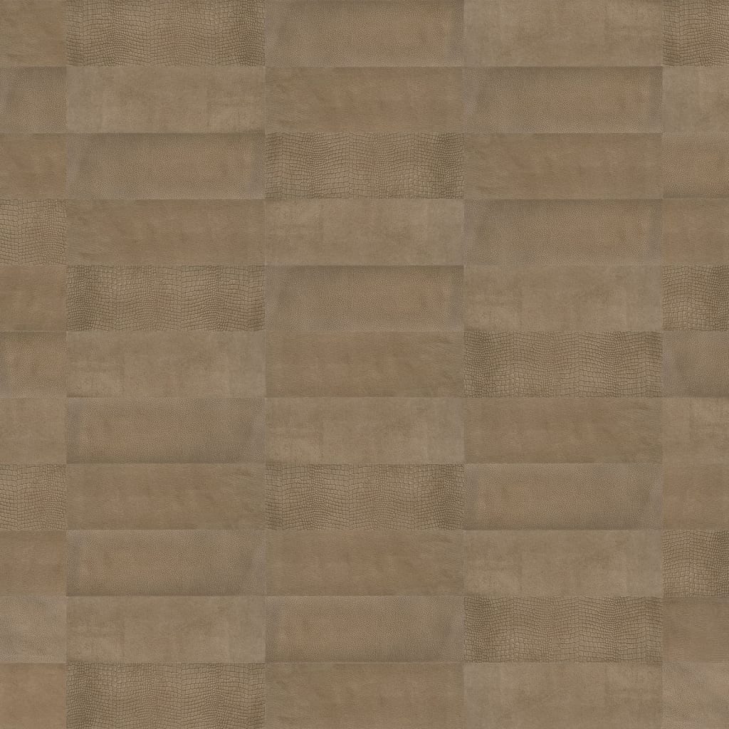 WallArt Kožené nástěnné panely Belcher rugged brown 16 ks
