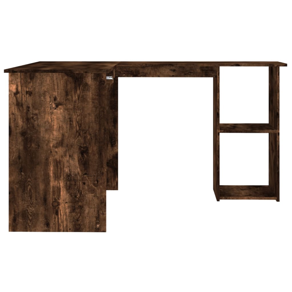 vidaXL Rohový psací stůl kouřový dub 120x140x75 cm kompozitní dřevo