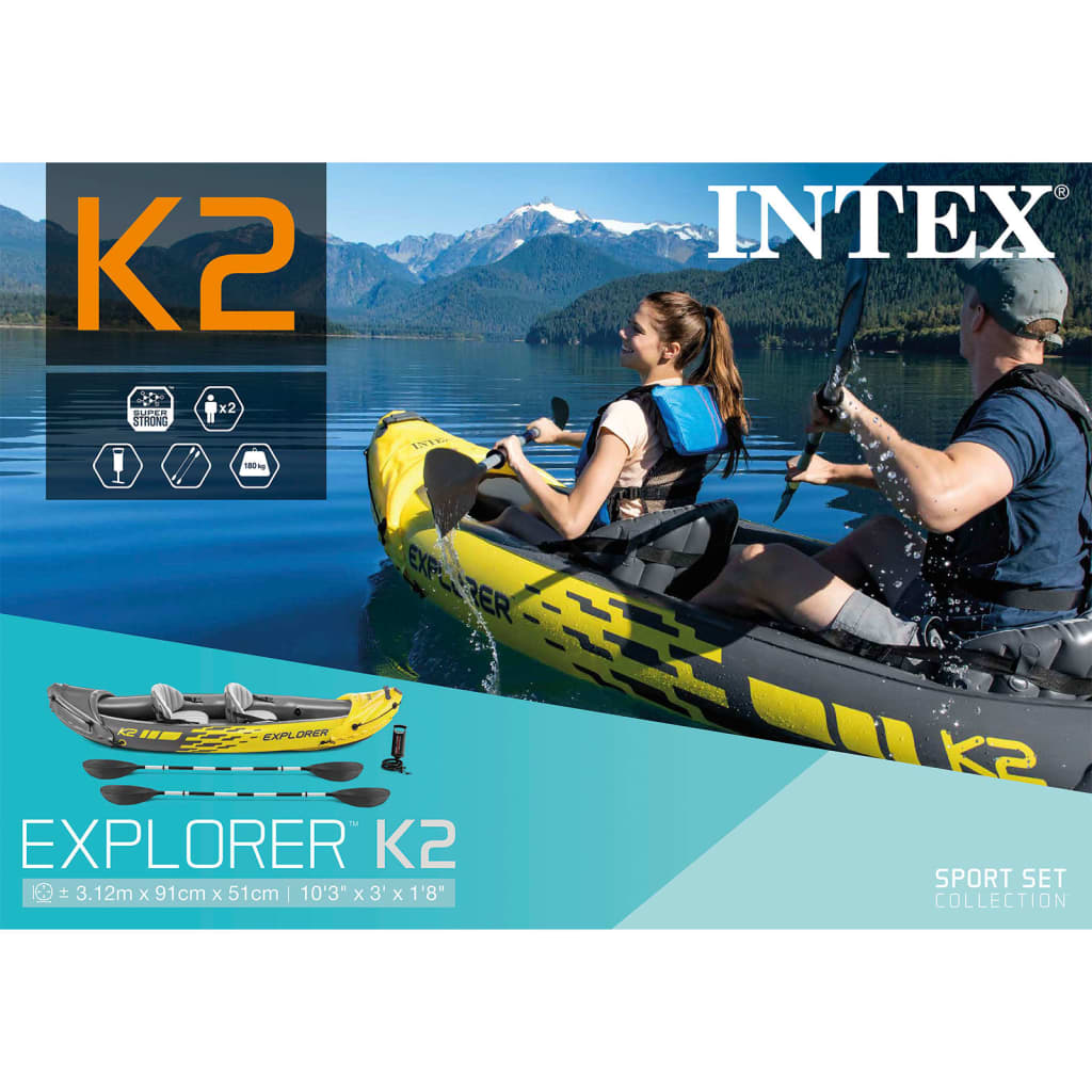 Intex Nafukovací kajak Explorer K2 312 x 91 x 51 cm 68307NP