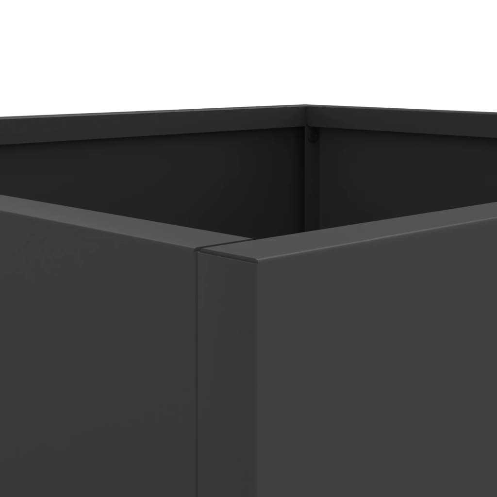 vidaXL Truhlík černý 42 x 40 x 39 cm ocel válcovaná za studena